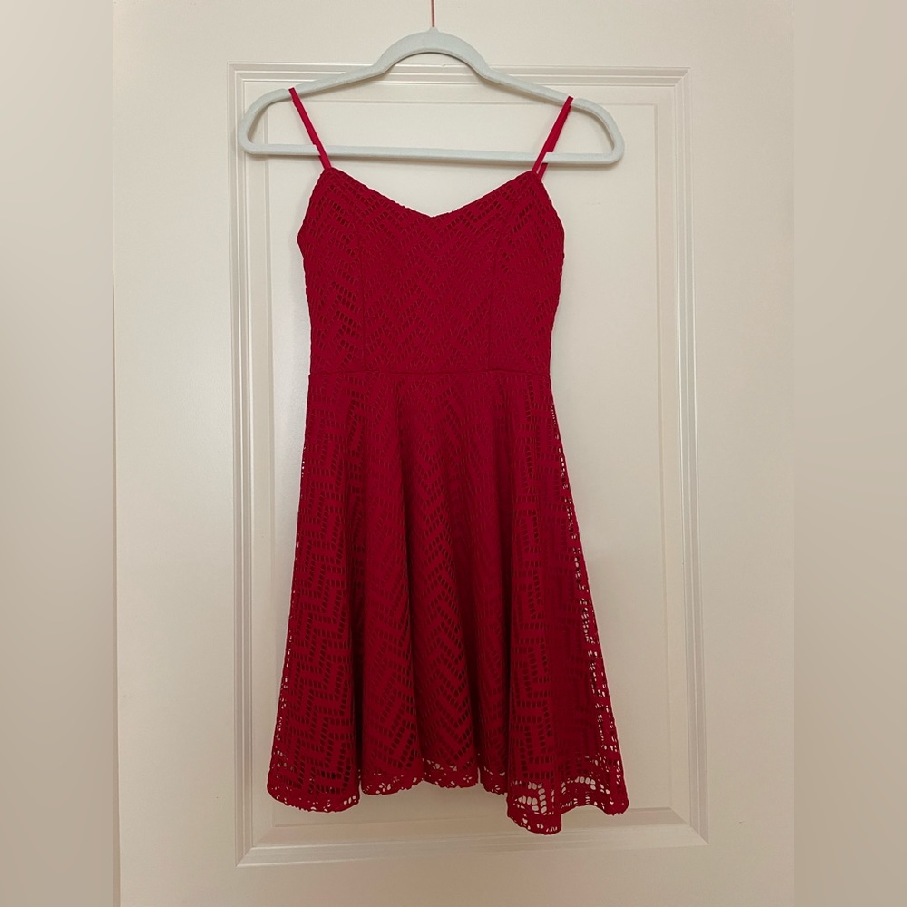 Red Lace Dress Size S